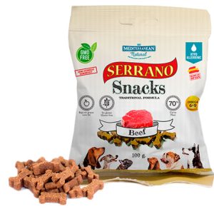 Serrano Snacks para perros bolsa buey Mediterranean Natural .jpg