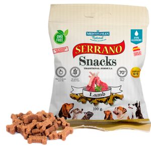 Serrano Snacks para perros bolsa cordero Mediterranean Natural .jpg