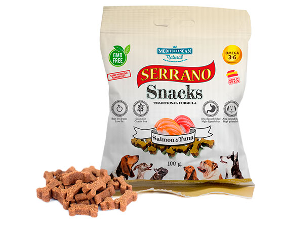 Serrano Snacks para perros bolsa salmon atun Mediterranean Natural .jpg
